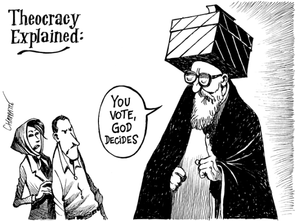 Risultato immagini per iran you vote god decides